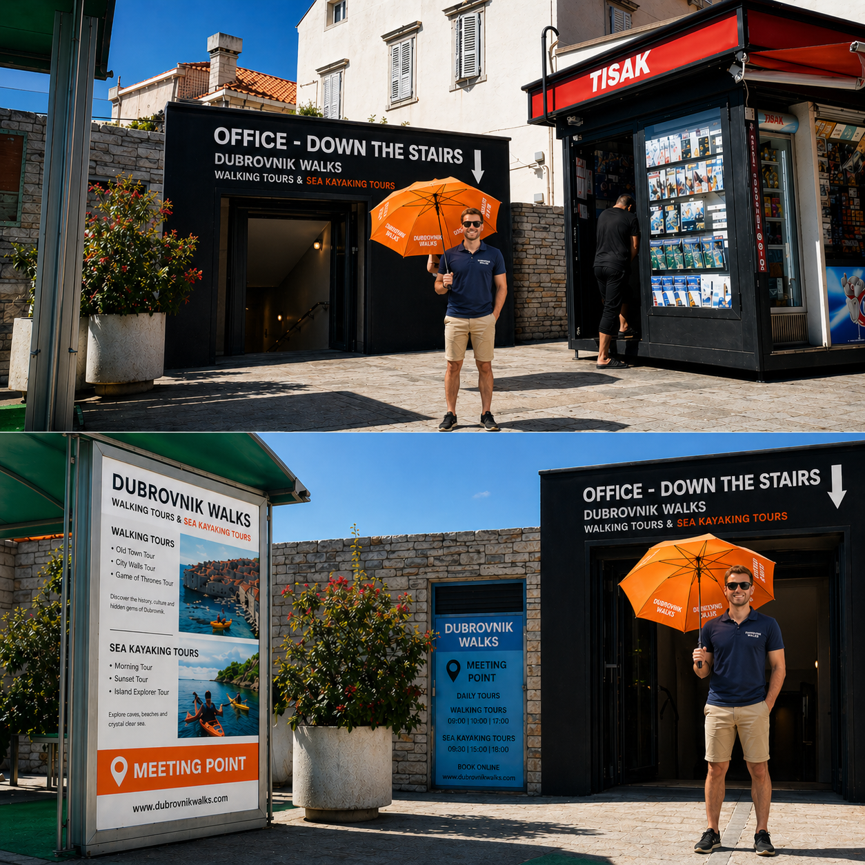 <h3>Dubrovnik Walks' orange umbrella!<span style=